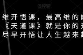 《天道》思维开悟课完整大纲 拆解高阶认知助力人生破局