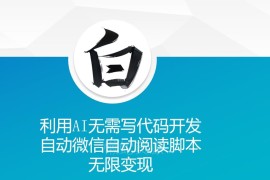 利用AI零代码开发微信自动阅读脚本 副业变现实操教程