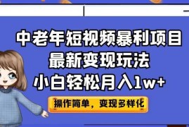 中老年养生短视频变现玩法拆解 零基础可操作低门槛副业教程