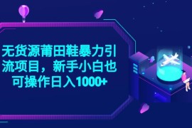 2023无货源莆田鞋引流项目攻略 0基础新手可实操上手变现