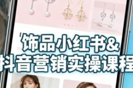 抖音小红书饰品卖货全流程教学 新手开店运营变现入门指南