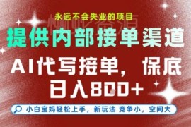 2025AI代写接单项目实操指南 附专属接单渠道新手易上手收益稳定