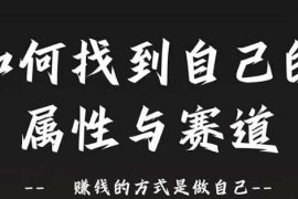 个人属性与赛道定位方法详解 做自己也能找到适配赚钱路径