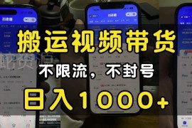 适合小白的搬运视频带货教程 纯自然流不限流不封号稳定增收