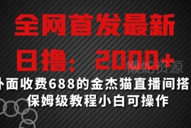 金杰猫互动直播间保姆级搭建教程 小白零门槛假期可操作变现