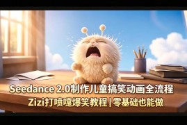 Seedance 2.0制作Zizi打喷嚏儿童搞笑动画 零基础全流程教程