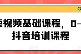 0-1抖音短视频运营培训课程 覆盖起号变现剪辑全流程