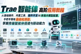 Trae智能体高阶应用教程 从基础操作到插件开发本地大模型配置实操