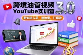 跨境YouTube运营实训营3.0 从入局起号到爆款变现实操教程