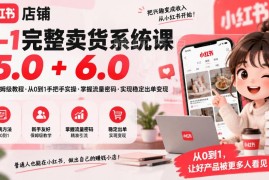 小红书店铺0-1卖货系统教程 新手保姆级开店运营全指南