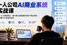 一人公司AI商业系统实战课 无团队搭建轻资产自动化商业闭环