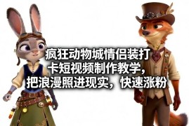 疯狂动物城情侣装打卡短视频制作教学 轻松拍出氛围感快速涨粉