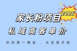 家长粉私域高客单价变现项目详解 普通人可落地长期盈利