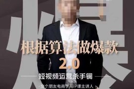 源哥《根据算法做爆款2.0》 短视频运营快速起号实操技巧分享