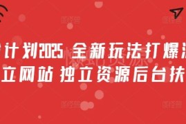 2025男粉计划全新玩法拆解 AI美女引流及后台扶持项目详解