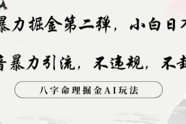 抖音无违规八字命理AI掘金玩法 低门槛小白可实现日入500+