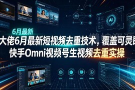 6月最新短视频去重技术 覆盖多平台AI生视频去重实操教程