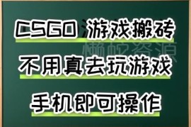 无需电脑的CSGO手机搬砖项目 无游戏经验可操作当日见收益