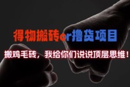 2024得物搬砖撸货项目靠谱吗 真实收益及顶层逻辑拆解