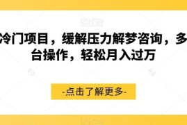 冷门解梦咨询副业操作指南 多平台运营即可轻松实现月入过万