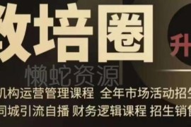 旺仔爸爸教培圈全套课程 含运营管理招生引流同城自播方案
