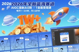 2026年AIGC漫剧蓝海赛道变现课 0基础入门接单实操教程