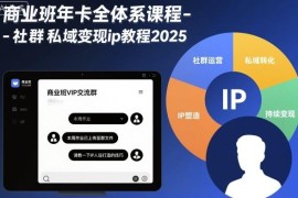 2025商业班年卡全体系课程 私域社群IP变现运营实操教程