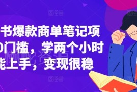 0门槛小红书爆款商单笔记教程 2小时上手稳定变现方法