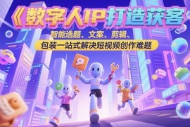 数字人IP打造获客变现实操课 一站式解决短视频创作全流程难题