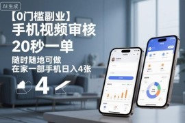 手机视频审核副业靠谱吗 0门槛居家可做收益情况详解