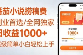 番茄小说稿费副业实操攻略 零基础小白易上手可稳定变现