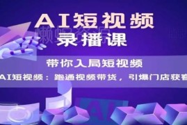 AI短视频运营实操教程 掌握爆款玩法 跑通视频带货门店获客路径