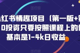 小红书情趣类目零投资分销项目玩法 附两版完整实操教程