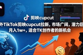 海外TikTok剪映CapCut拉新项目解析 适合TK创作者的低门槛增收路径