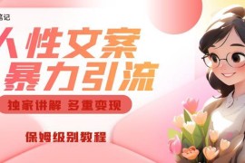 人性文案引流及多重变现玩法保姆级教程 附全套实操资料