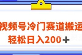 视频号冷门搬运赛道玩法详解 操作简单可赚平台流量分成收益