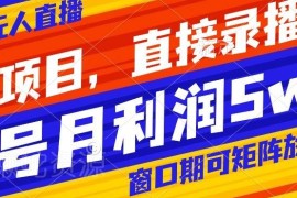 小红书无人直播带货实操玩法 录播搬运可矩阵运营获取高收益