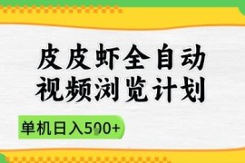 2025皮皮虾全自动视频浏览副业玩法 新手零门槛上手收益稳定