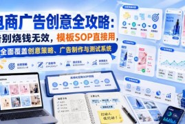 电商广告创意落地全攻略 覆盖策略制作测试及可复用模板SOP