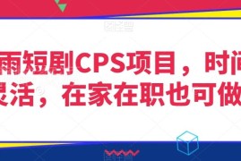 灵雨短剧CPS项目实操全教程 零成本时间灵活在家在职可做