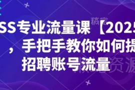 2025新版BOSS专业流量课 手把手教你提升招聘账号流量权重