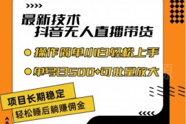 抖音合规无人直播带货实操攻略 低门槛小白易上手收益稳定