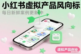 小红书虚拟产品赛道风向标 每日更新新鲜案例启发盈利思路