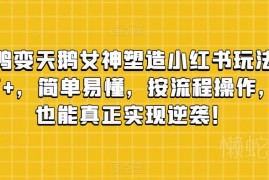 小红书女神塑造账号实操玩法 普通人可落地月入5万副业指南