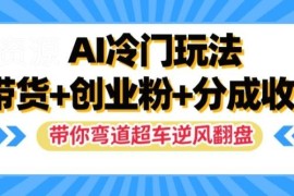 AI冷门创富视频玩法 带货引流创业粉赚收益新手可快速上手