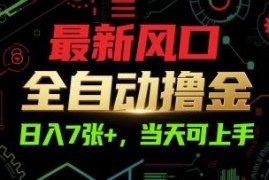 全自动电商撸金副业操作指南 新手当日可上手日入超700元