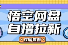 2025悟空网盘云真机自撸拉新项目玩法 单机收益10至20元可放大