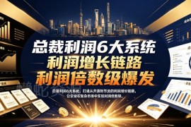 总裁利润6大系统课程详解 助力企业打通开源节流利润增长链路