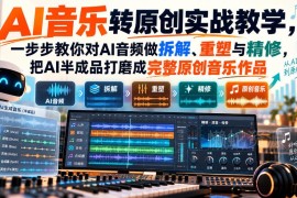 AI音乐转原创实战教程 拆解重塑精修AI音频打造可发布原创作品