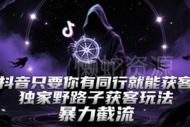 2025抖音同行获客暴力截流玩法 零基础精准引流实操指南